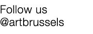 Follow us  artbrussels 
