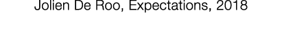 Jolien De Roo, Expectations, 2018