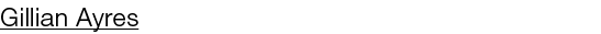 Gillian Ayres 