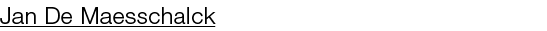 Jan De Maesschalck 