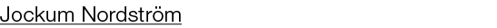 Jockum Nordström 