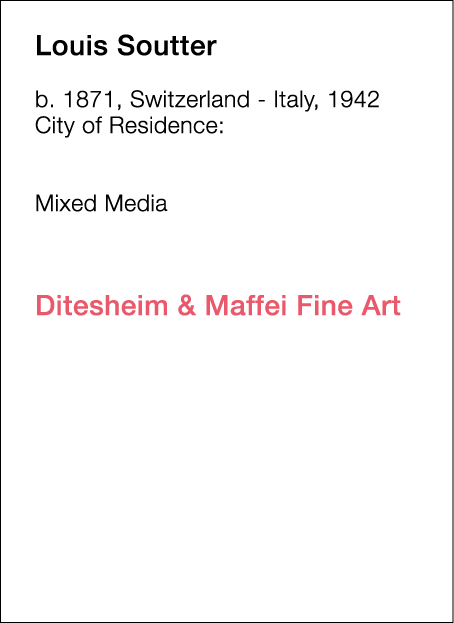  Louis   Soutter  b   1871, Switzerland - Italy, 1942  City of Residence:            Mixed Media             Diteshei   