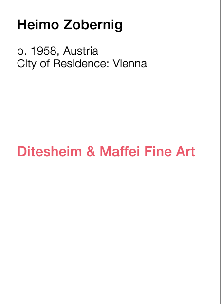  Heimo   Zobernig  b   1958, Austria  City of Residence:  Vienna                       Ditesheim & Maffei Fine Art  